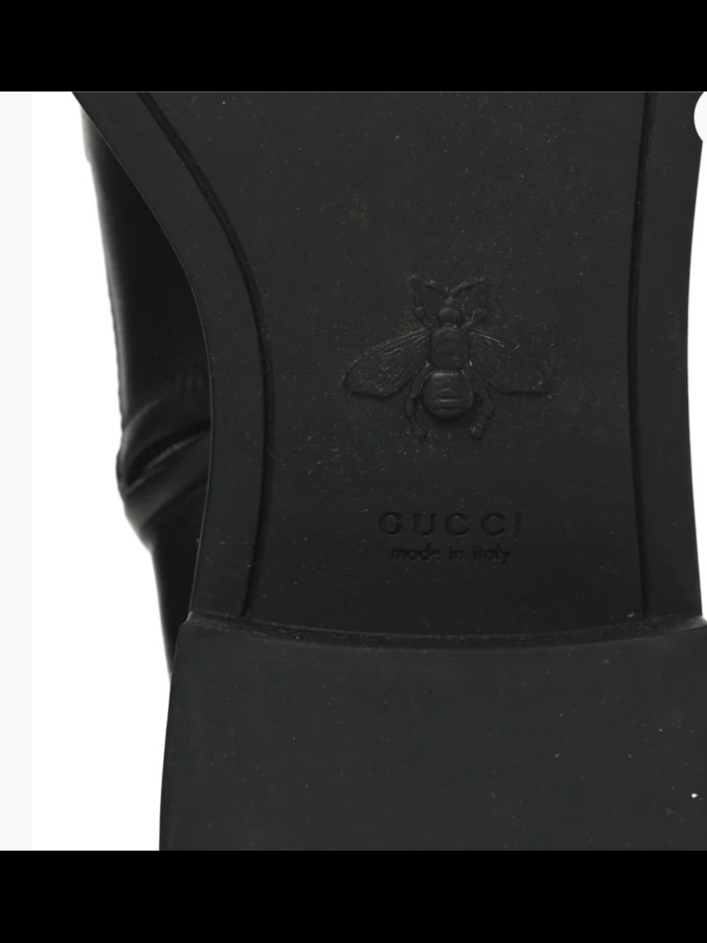 Gucci Black Leather Logo Ankle Boots - Picture 6 of 12